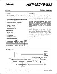 HSP45240/883 datasheet: Address Sequencer HSP45240/883