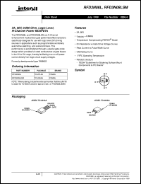 RFD3N08LSM datasheet: 3A, 80V, 0.800 Ohm, Logic Level, N-Channel Power MOSFETs RFD3N08LSM