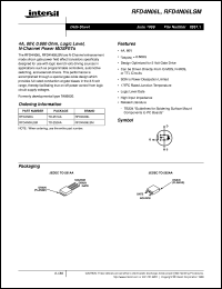 RFD4N06L datasheet: 4A, 60V, 0.600 Ohm, Logic Level, N-Channel Power MOSFETs RFD4N06L