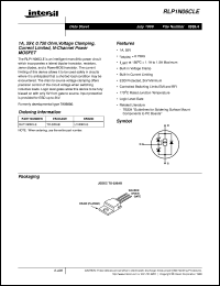 RLP1N06CLE datasheet: 1A, 55V, 0.750 Ohm,Voltage Clamping, Current Limited, N-Channel Power MOSFET RLP1N06CLE
