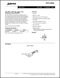 RFP15N08L datasheet: 15A, 80V, 0.140 Ohm, Logic Level, N-Channel Power MOSFET RFP15N08L