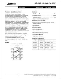 HA-4900 datasheet: Precision Quad Comparators FN2855.3 HA-4900