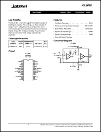 ICL8048 datasheet: Log Amplifier ICL8048