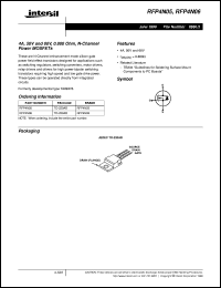 RFP4N06 datasheet: 4A, 50V and 60V, 0.800 Ohm, N-Channel Power MOSFETs RFP4N06