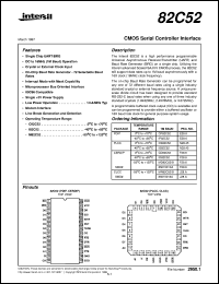 82C52 datasheet: CMOS Serial Controller Interface 82C52