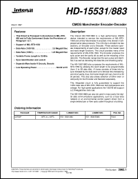 HD-15531/883 datasheet: CMOS Manchester Encoder-Decoder HD-15531/883