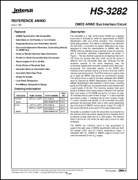 HS-3282 datasheet: CMOS ARINC Bus Interface Circuit HS-3282
