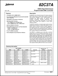 82C37A datasheet: CMOS High Performance Programmable DMA Controller 82C37A