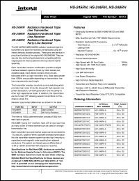 HS-245RH datasheet: Radiation Hardened Triple Line Transmitter, Triple Line Receiver, Triple Party-line Receiver HS-245RH