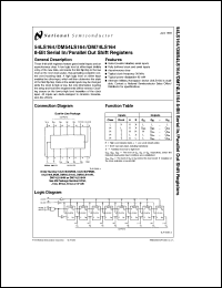 DM54LS164J/883 datasheet: 8-Bit Serial In/Parallel Out Shift Register with Asynchronous Clear [Life-time buy] DM54LS164J/883
