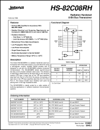HS-82C08RH datasheet: Radiation Hardened 8-Bit Bus Transceiver HS-82C08RH