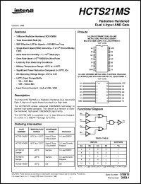 HCTS21MS datasheet: Radiation Hardened Dual 4-Input AND Gate HCTS21MS