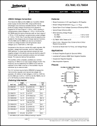 ICL7660 datasheet: CMOS Voltage Converters ICL7660