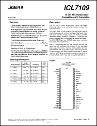 ICL7109 datasheet: 12-Bit, Microprocessor-Compatible A/D Converter ICL7109