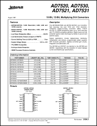 AD7521 datasheet: 10-Bit, 12-Bit, Multiplying D/A Converters AD7521