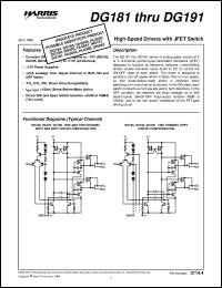 DG182 datasheet: High-Speed Drivers with JFET Switch DG182