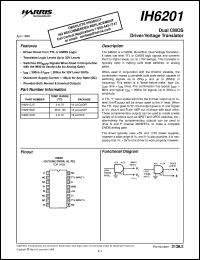 IH6201 datasheet: Dual CMOS Driver/Voltage Translator IH6201