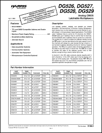 DG526 datasheet: Analog CMOS Latchable Multiplexers DG526