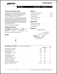 RHRU100120 datasheet: 100A, 1200V Hyperfast Diode RHRU100120