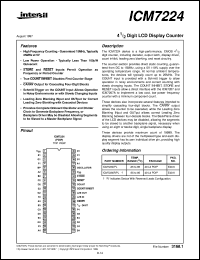 ICM7224 datasheet: 4 1/2 Digit LCD Display Counter ICM7224