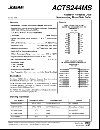 ACTS244MS datasheet: Radiation Hardened Octal Non-Inverting Three-State Buffer ACTS244MS