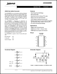 CD4050BMS datasheet: Radiation Hardened CMOS Hex Buffer/Converter CD4050BMS