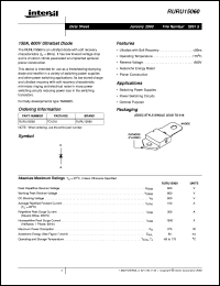 RURU15060 datasheet: 150A, 600V Ultrafast Diode RURU15060