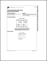 DM54LS32J-MLS datasheet: Quad 2-Input OR Gate DM54LS32J-MLS