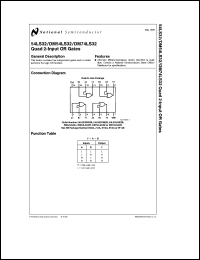 DM54LS32W-MLS datasheet: Quad 2-Input OR Gate DM54LS32W-MLS
