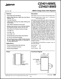 CD4021BMS datasheet: Radiation Hardened CMOS 8-Stage Static Shift Registers CD4021BMS