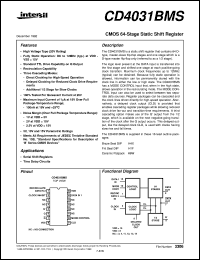 CD4031BMS datasheet: Radiation Hardened CMOS 64-Stage Static Shift Register CD4031BMS