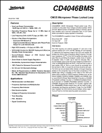 CD4046BMS datasheet: Radiation Hardened CMOS Micropower Phase Locked Loop CD4046BMS