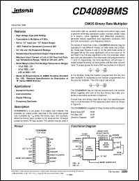 CD4089BMS datasheet: Radiation Hardened CMOS Binary Rate Multiplier CD4089BMS