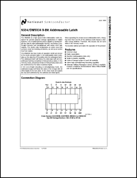 DM9334W/883 datasheet: 8-Bit Addressable Latch DM9334W/883