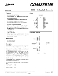 CD4585BMSFN3347 datasheet: Radiation Hardened CMOS 4-Bit Magnitude Comparator CD4585BMSFN3347