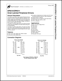 DP8311N datasheet: Octal Latched Peripheral Driver DP8311N