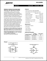 HS-2520RH datasheet: Radiation Hardened Uncompensated, High Slew Rate Operational Amplifier HS-2520RH