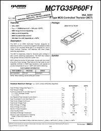 MCTG35P60F1 datasheet: 35A, 600V P-Type MOS Controlled Thyristor MCTG35P60F1