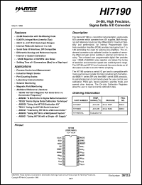 HI7190 datasheet: 24-Bit, High Precision, Sigma Delta A/D Converter HI7190