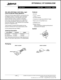 RFP30N06LE datasheet: 30A, 60V, ESD Rated, 0.047 Ohm, Logic Level N-Channel Power MOSFETs RFP30N06LE