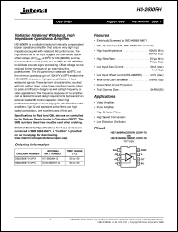 HS-2600RH datasheet: Radiation Hardened Wideband, High Impedance Operational Amplifier HS-2600RH