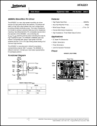 HFA5251 datasheet: 800MHz Monolithic Pin Driver FN3689.4 HFA5251