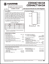 CD54ACT164F3A datasheet: 8-Bit Serial-In/Parallel-Out Shift Registers CD54ACT164F3A