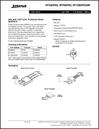 RFP60P03 datasheet: 60A, 30V, 0.027 Ohm, P-Channel Power MOSFETs RFP60P03