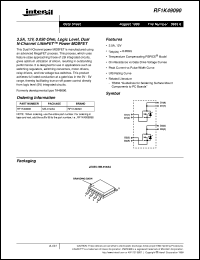 RF1K49090 datasheet: 3.5A, 12V, 0.050 Ohm, Logic Level, Dual N-Channel LittleFET RF1K49090