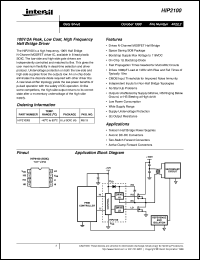 HIP2100 datasheet: 100V/2A Peak, Low Cost, High Frequency Half Bridge Driver HIP2100