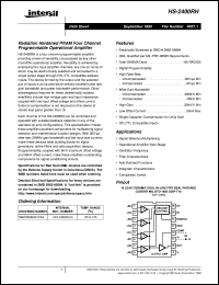 HS-2400RH datasheet: Radiation Hardened PRAM Four Channel Programmable Operational Amplifier HS-2400RH