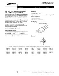 HGTG12N60C3D datasheet: 24A, 600V, UFS Series N-Channel IGBT with Anti-Parallel Hyperfast Diode HGTG12N60C3D