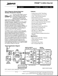 2.4GHZCHIPSET datasheet: Direct Sequence Spread Spectrum Wireless Transceiver Chip Set 2.4GHZCHIPSET