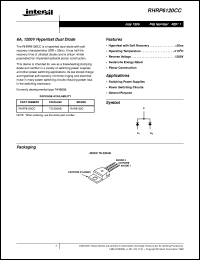 RHRP6120CC datasheet: 6A, 1200V Hyperfast Dual Diode RHRP6120CC